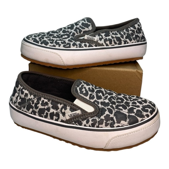 Vans Slip- er 2 Slip-on Comfort Shoes "Snow Leopard" Size Youth 3 - Picture 4 of 15